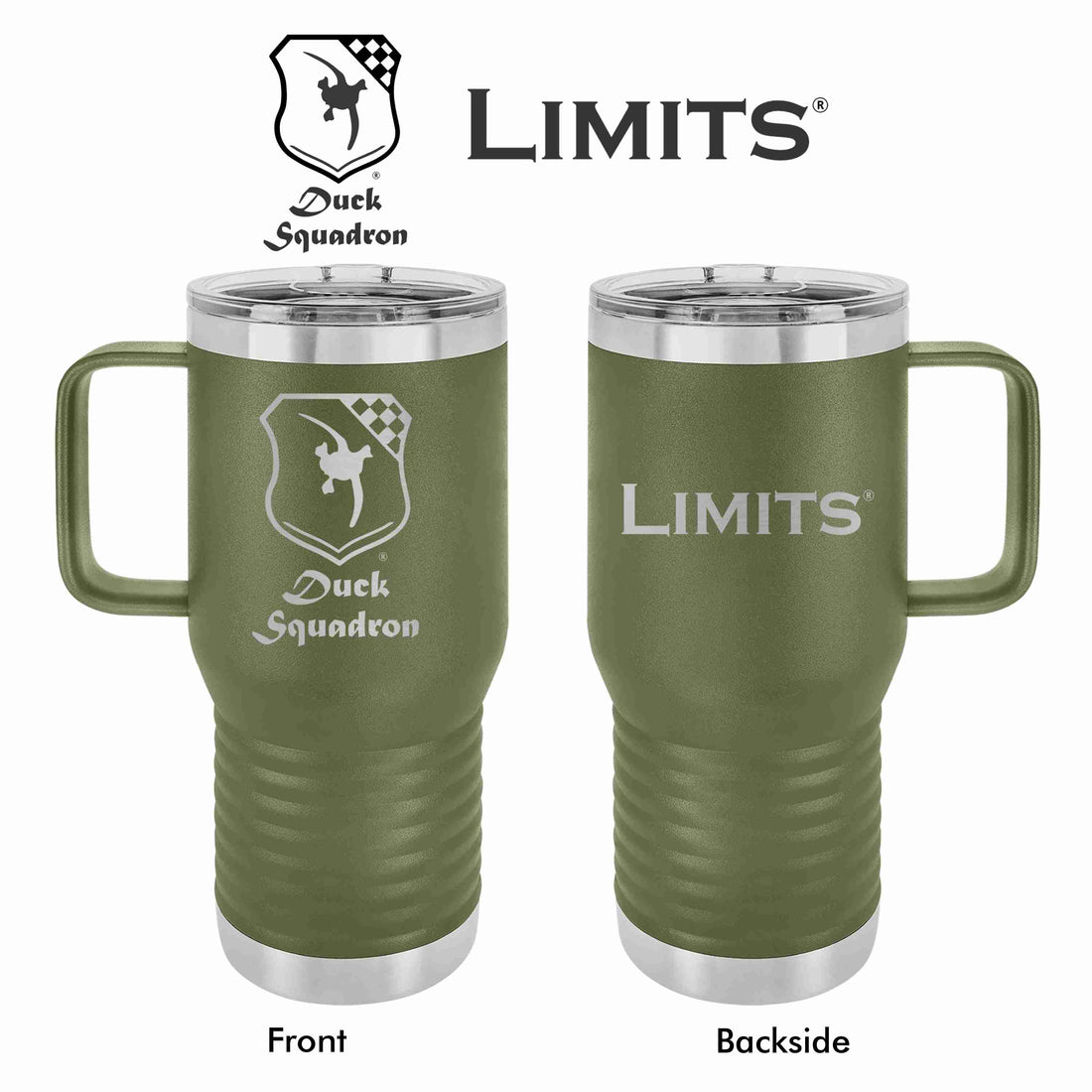 Limits Outdoors 20oz Handle Tumbler Olive Green