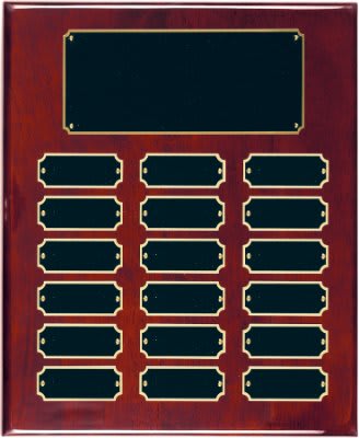18 Plate Black Piano Finish Completed Perpetual Plaque