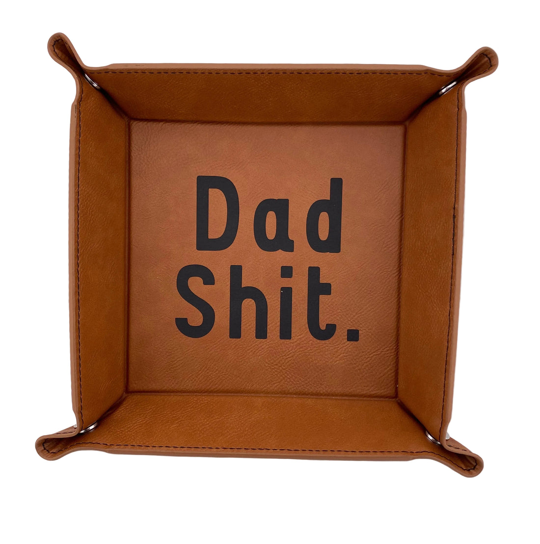 Leatherette Snap Tray – Dad Shit- Laser Engraved