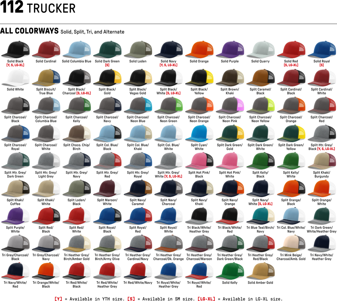 100 Richardson 112 Hats with your Logo