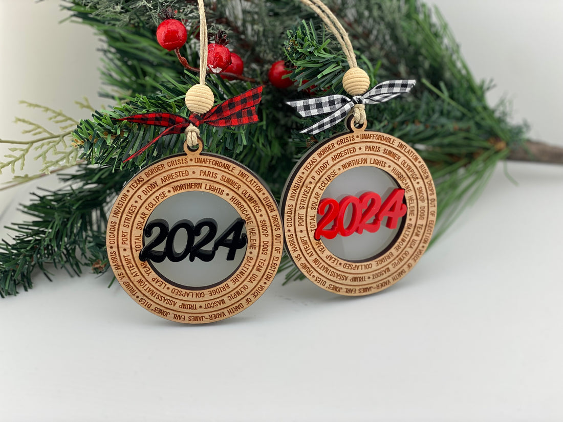 2024 Year In Review Christmas Ornament