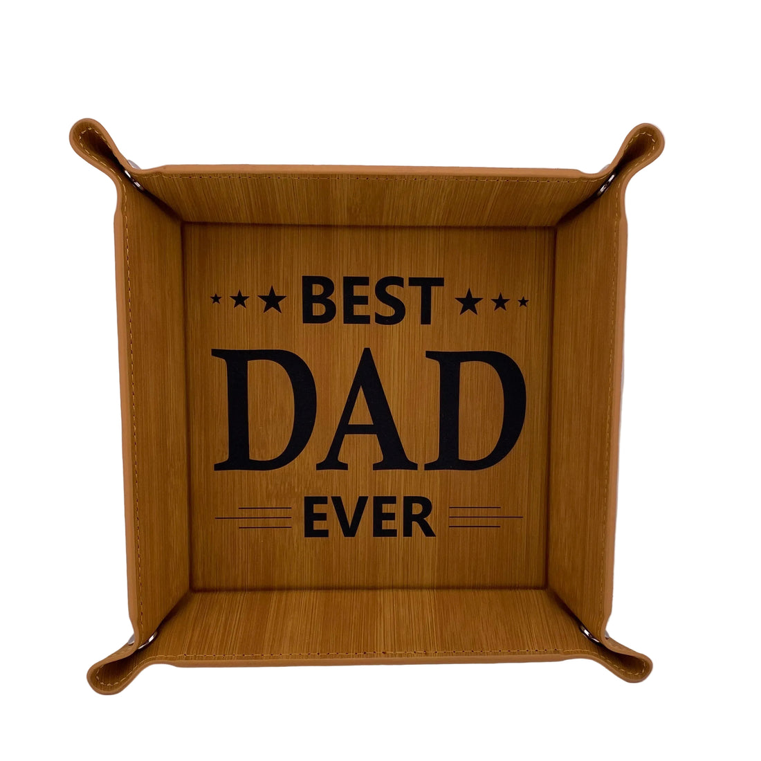 Leatherette Snap Tray – Best Dad Ever - Laser Engraved