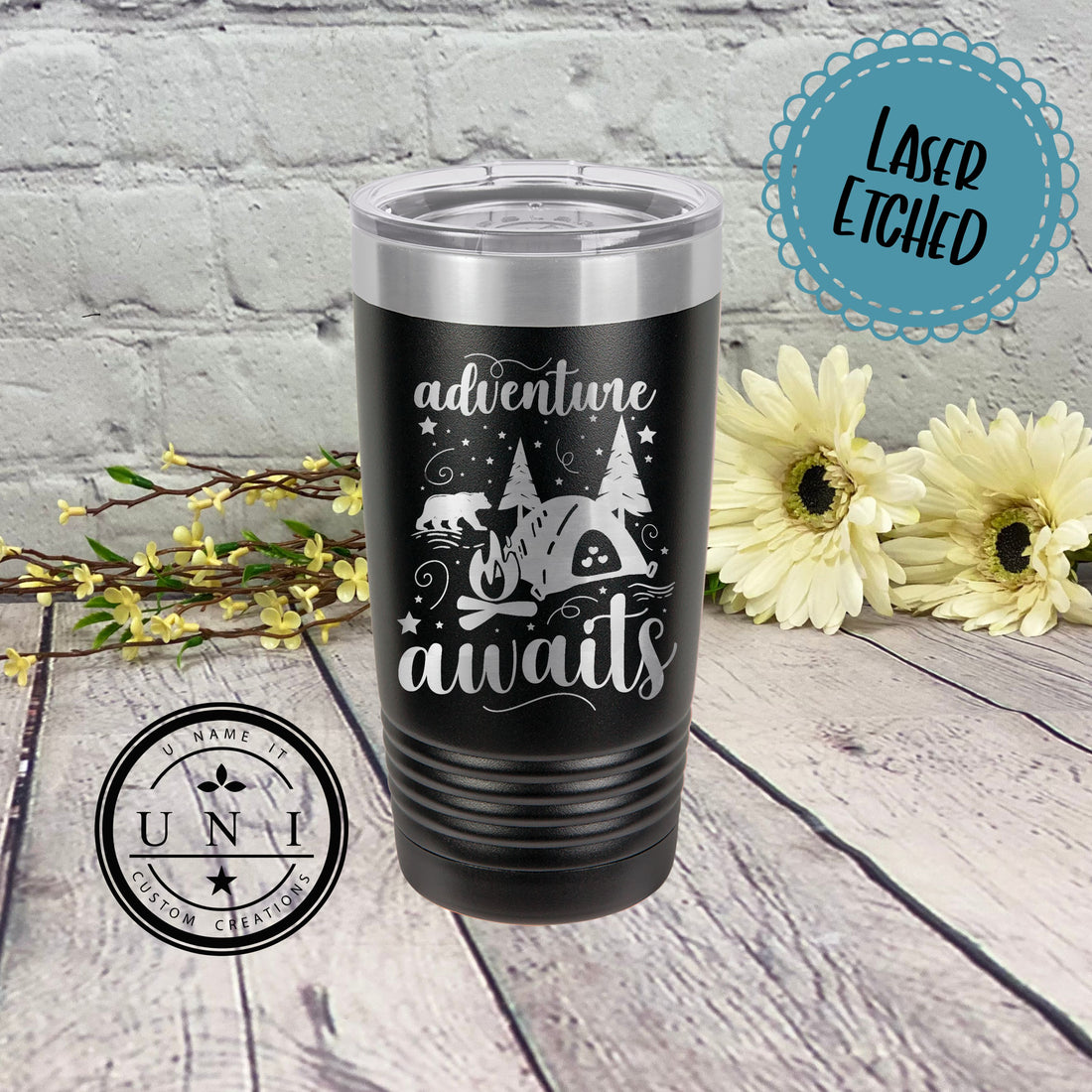 Adventure Awaits Camping Polar Camel Tumbler