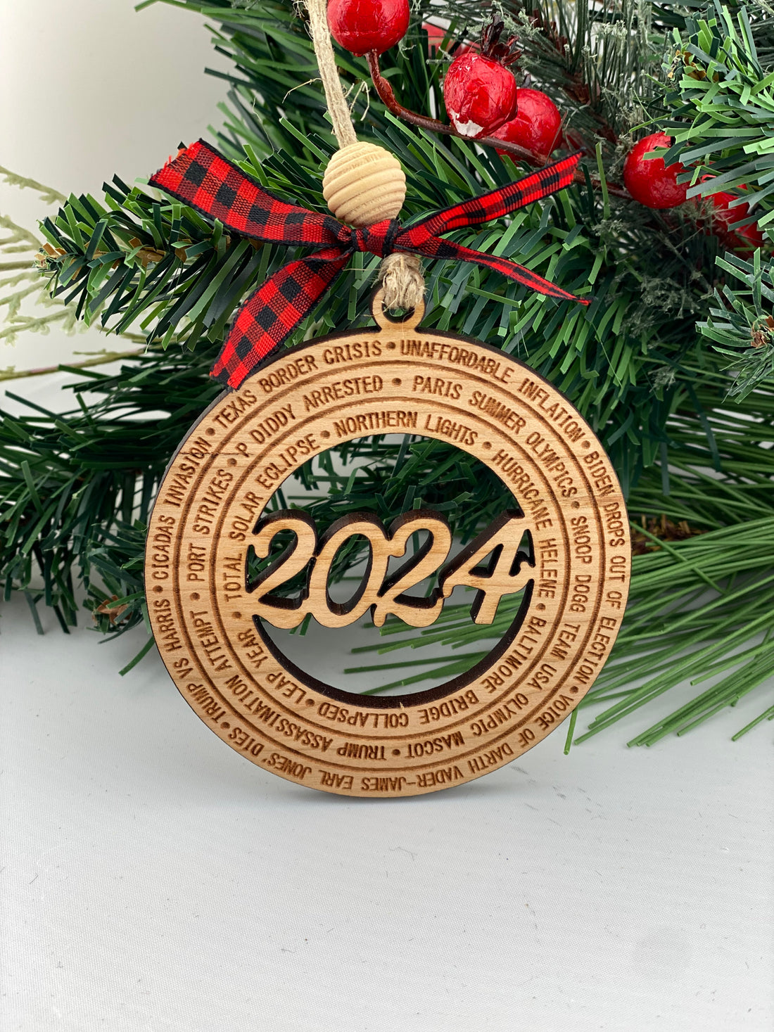 2024 Year In Review Christmas Ornament