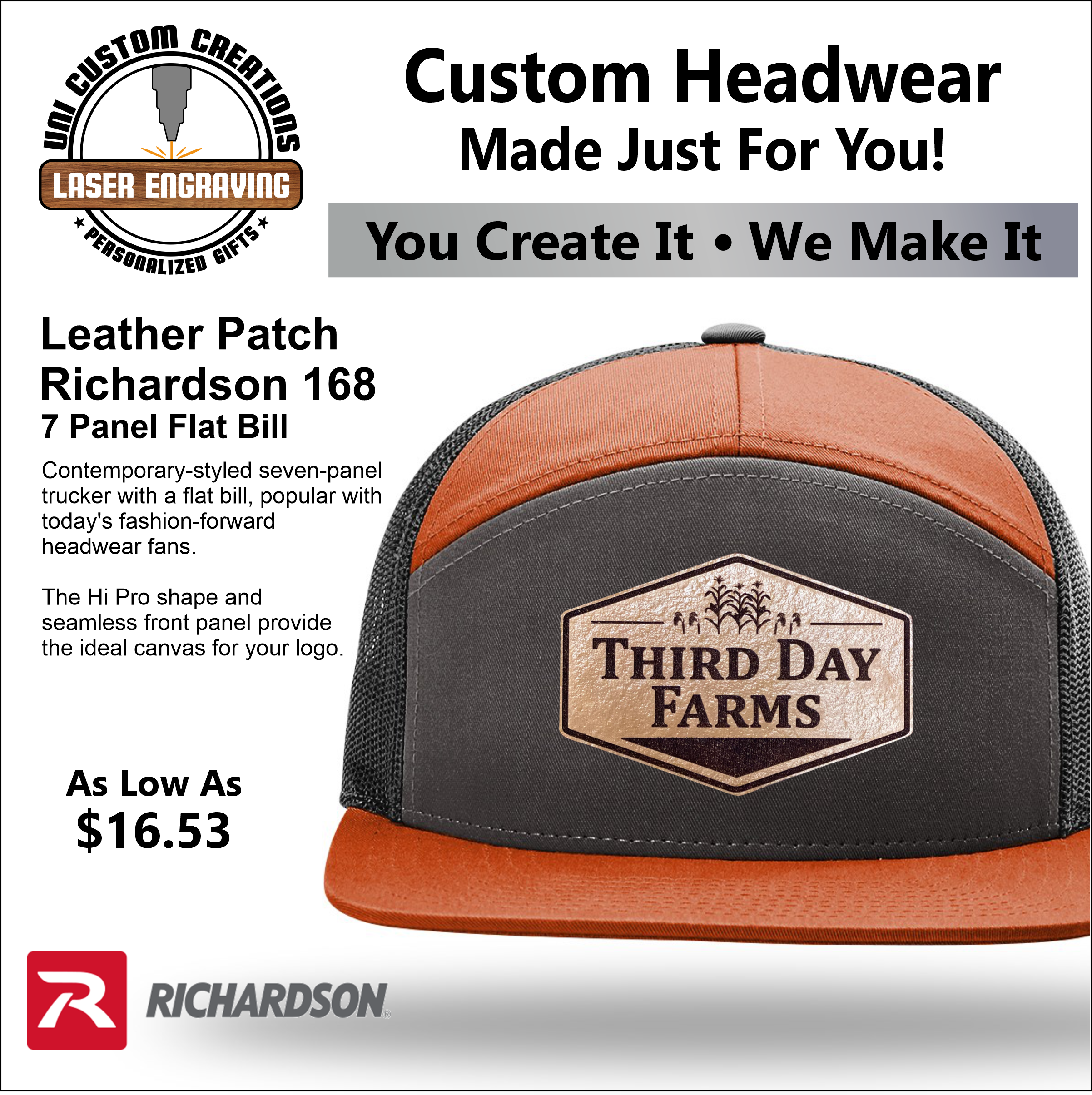 Bulk Richardson Hats – UNI Custom Creations LLC