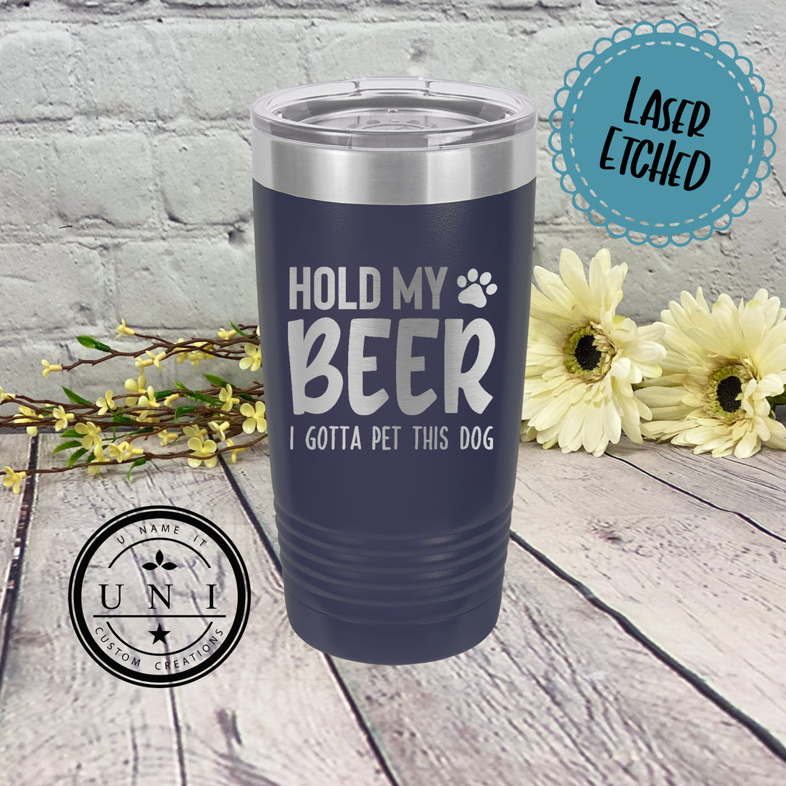 Hold My Beer I Gotta Pet This Dog Polar Camel Tumbler