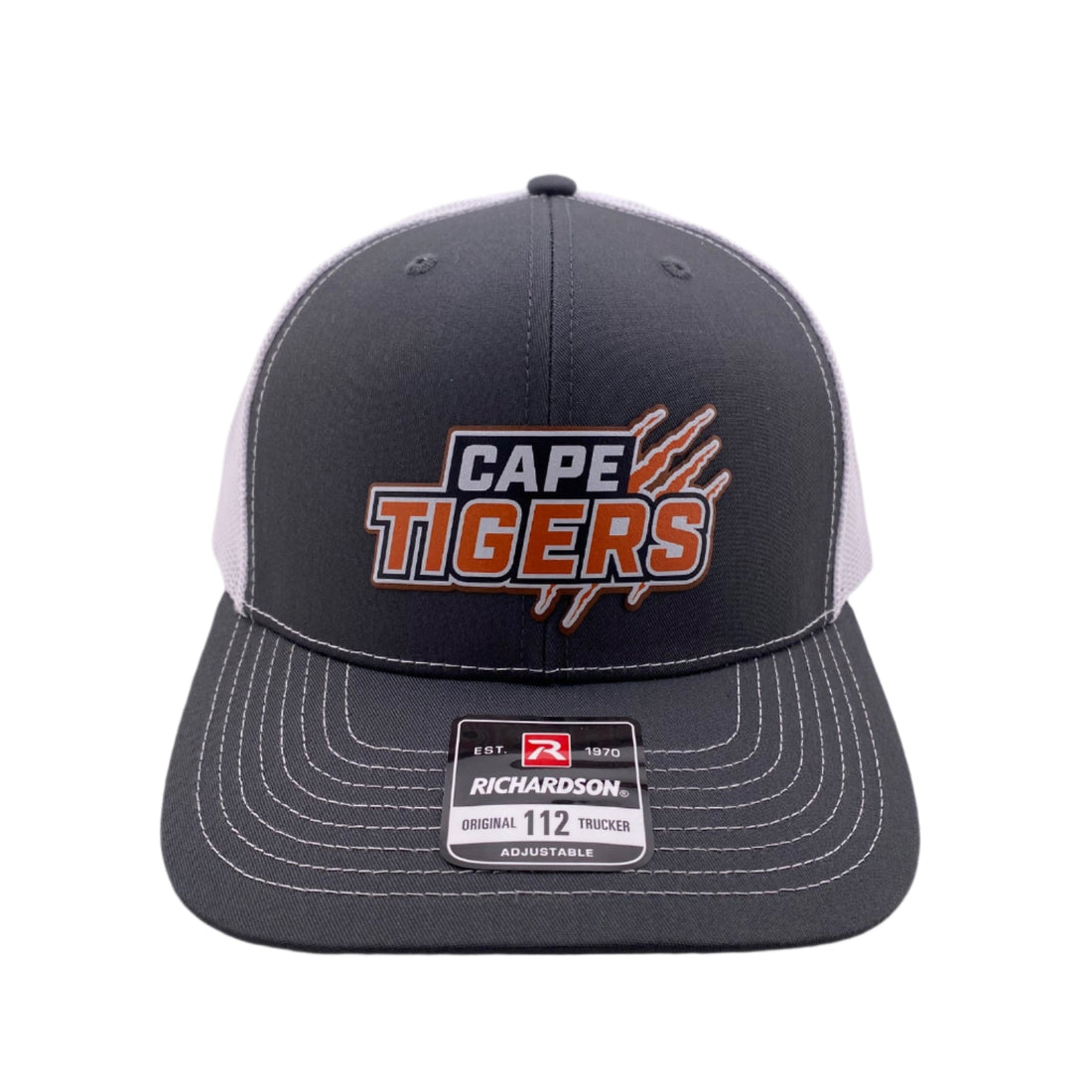 Gray cap with 'Cape Tigers' logo on a white background