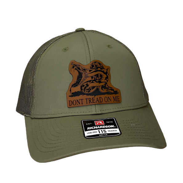 Don't Tread On Me Leather Patch Richardson 112 Hat – UNI Custom