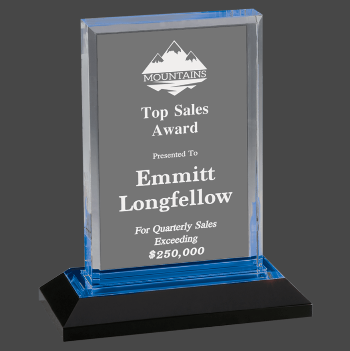 7" Beveled Impress Acrylic Award