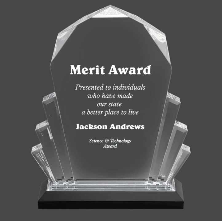 9" Faceted Impress Acrylic Award