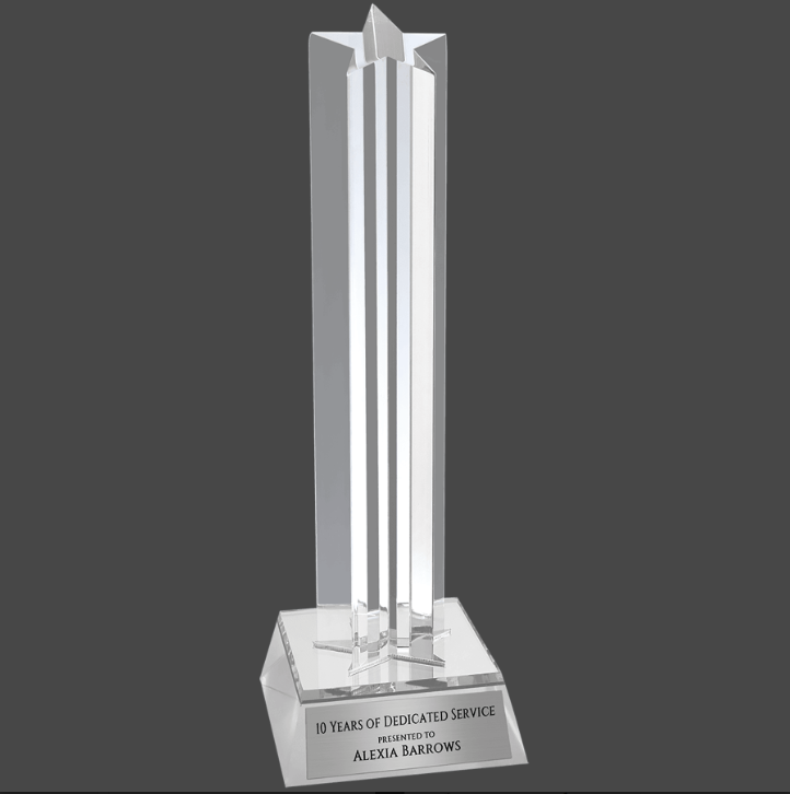 8 1/2" Star Column Acrylic Award