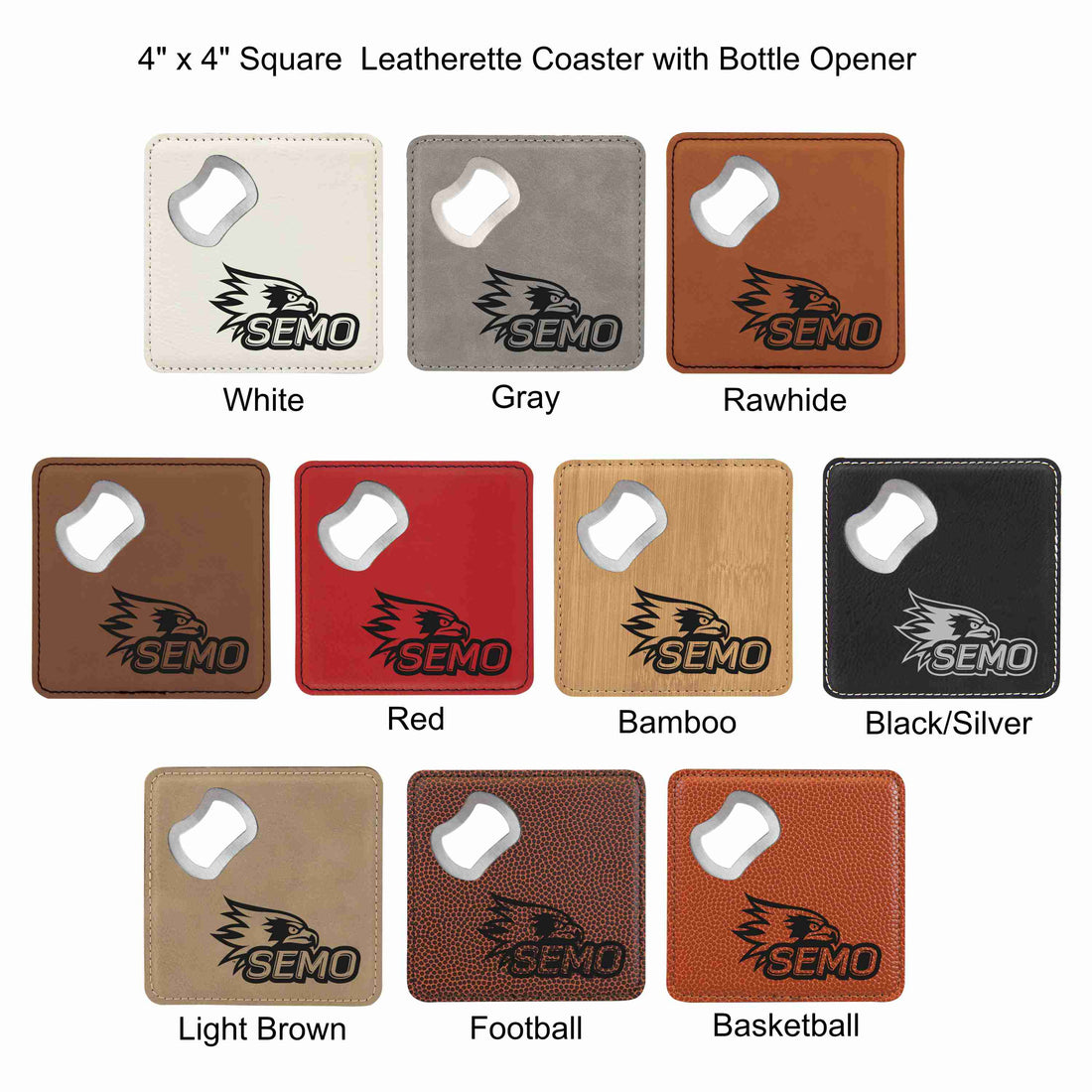 Semo Leatherette Bottle Opener Coaster