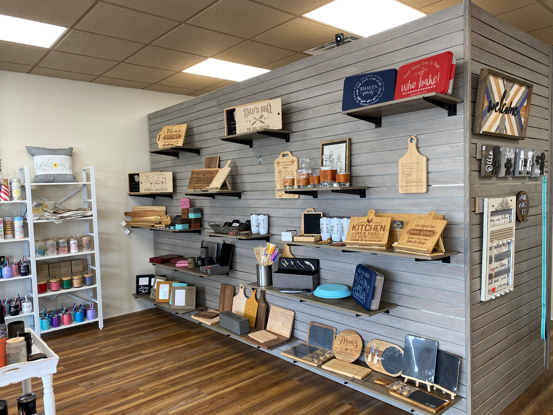 Our  in store gift wall offers a large selection of gifts for any occasion 